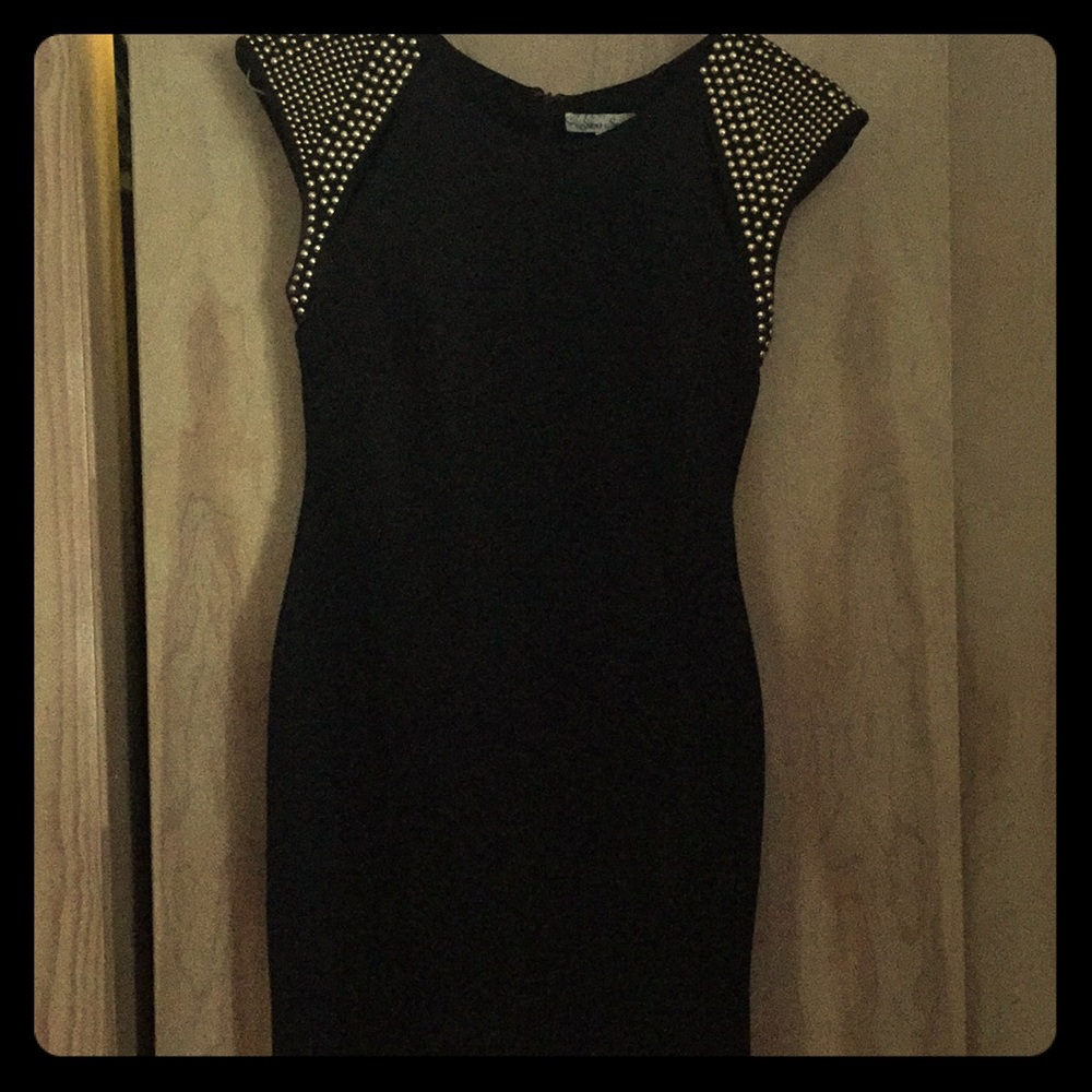 Beautiful black mini dress with studs